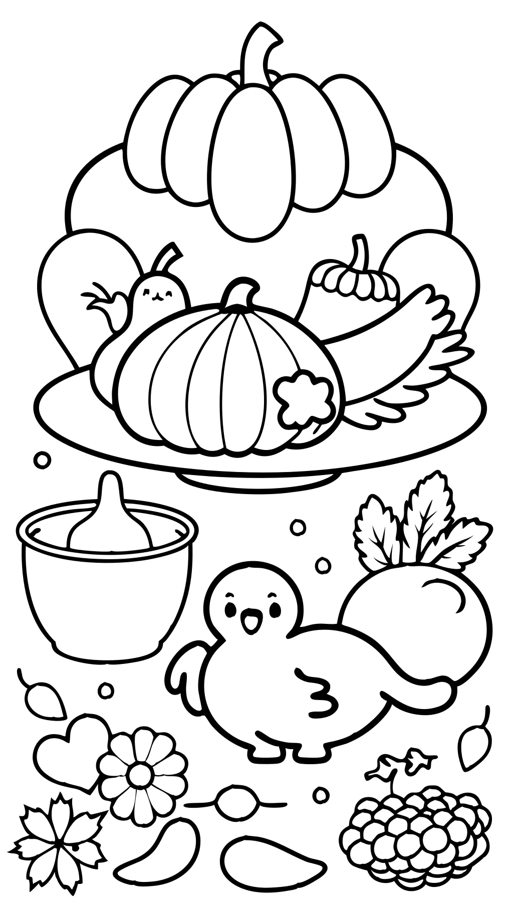 coloriages de Thanksgiving faciles